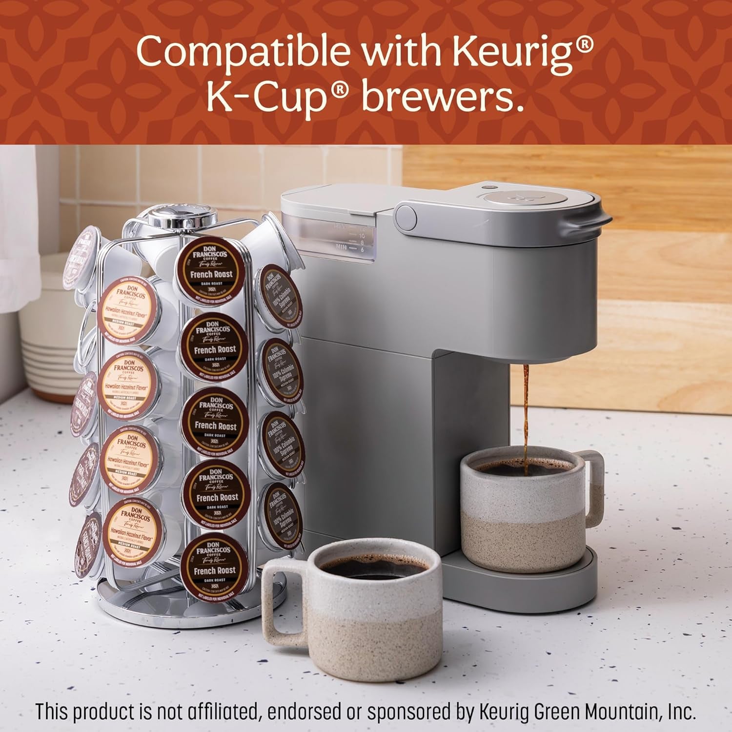 Vanilla Nut Flavored Coffee Pods, 55 Count, Medium Roast, Compatible with Keurig Brewers